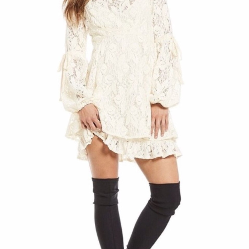 Free People "Ruby" Lace Mini Dress